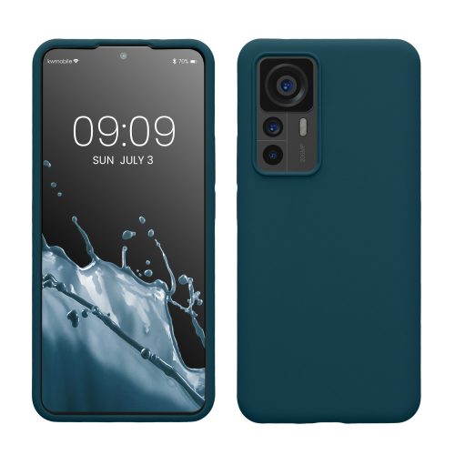 Калъф kwmobile за Xiaomi 12T/12T Pro, силиконов, син, 60152.57