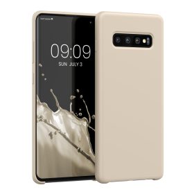   калъф kwmobile за Samsung Galaxy S10 Plus, силиконов, кремав, 49028.125