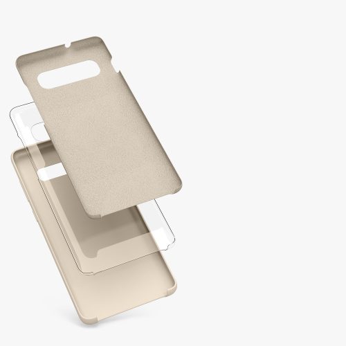 калъф kwmobile за Samsung Galaxy S10 Plus, силиконов, кремав, 49028.125