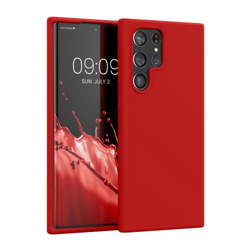 калъф kwmobile за Samsung Galaxy S22 Ultra, Силиконов, Червен, 56765.208