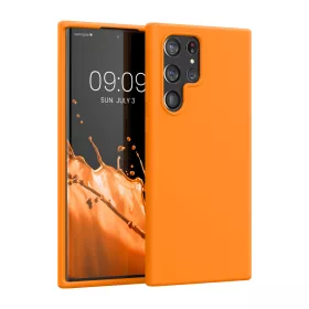   калъф kwmobile за Samsung Galaxy S22 Ultra, Силиконов, Оранжев, 56765.150