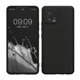   калъф kwmobile за Motorola Moto G72, Силиконов, Черен, 60342.47