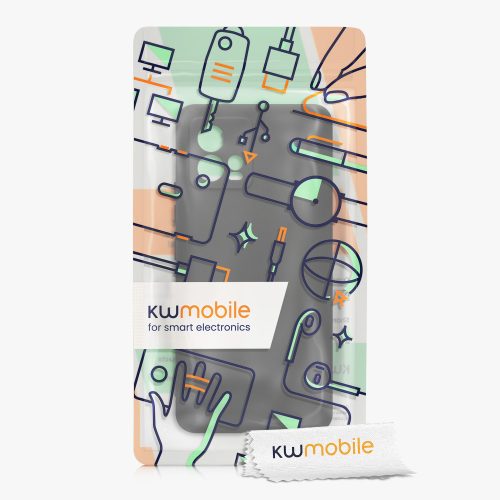 калъф kwmobile за Motorola Moto G72, Силиконов, Черен, 60342.47