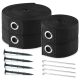 Set 2 Linii Volleyball Navaris, 16m si 8m, Nylon, pentru teren de volei, negru, 60456.01