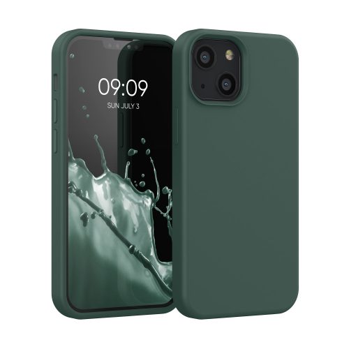 калъф kwmobile за Apple iPhone 13 Mini, силиконов, зелен, 55877.169