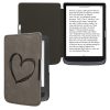 калъф kwmobile за Tolino Touch Lux 3/Basic Lux/Basic Touch 2, Екологична кожа, Сиво/Черно, 55747.03