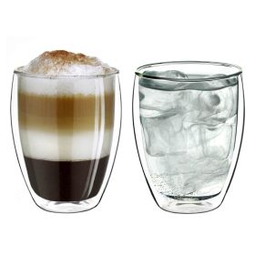   Set 2 pahare termice Creano DG-Hoch, 250 ml, sticla borosilicata, perete dublu