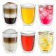 Set 6 pahare termice Creano DG-Hoch, 250 ml, sticla borosilicata, perete dublu