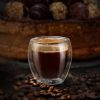 Set 2 pahare espresso termice Creano, 100 ml, sticla borosilicata, perete dublu