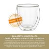 Set 2 pahare espresso termice Creano, 100 ml, sticla borosilicata, perete dublu