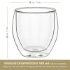 Set 2 pahare espresso termice Creano, 100 ml, sticla borosilicata, perete dublu