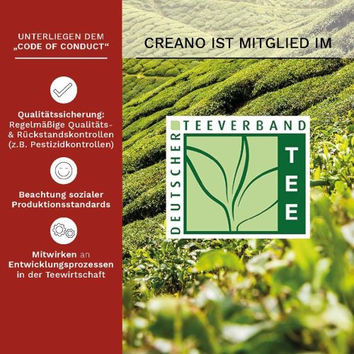 Подаръчен комплект чай Creano с чайник 500 мл, 6 различни разновидности, елегантна дървена кутия, бял