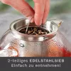 Ceainic din sticla Creano All-in-One, 1,7 L, cu infuzor din inox si capac, anti-picurare