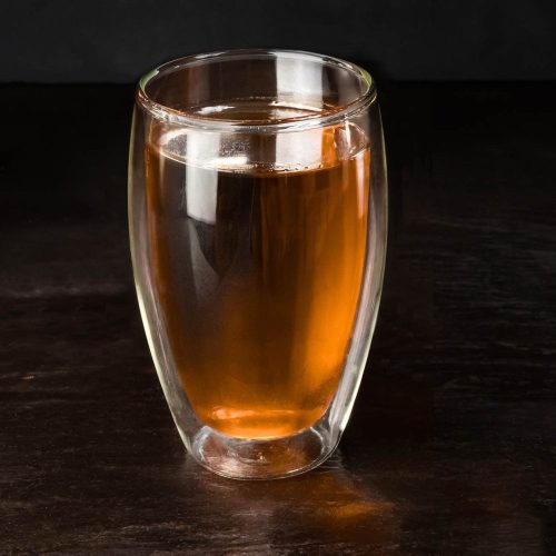 Set 4 pahare termice Creano DG-SH, 250 ml, sticla borosilicata, perete dublu