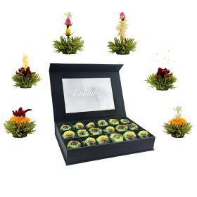   Комплект чай Creano ErbluhTee, 18 топки, 6 сорта, зелен чай, магнитна кутия