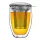 Pahar termic pentru ceai Creano, 400 ml, perete dublu, cu infuzor din inox si capac