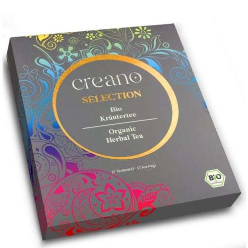 Подаръчен комплект био чай Creano Organic Herbal Tea, 27 пирамидални пакетчета, 9 вида