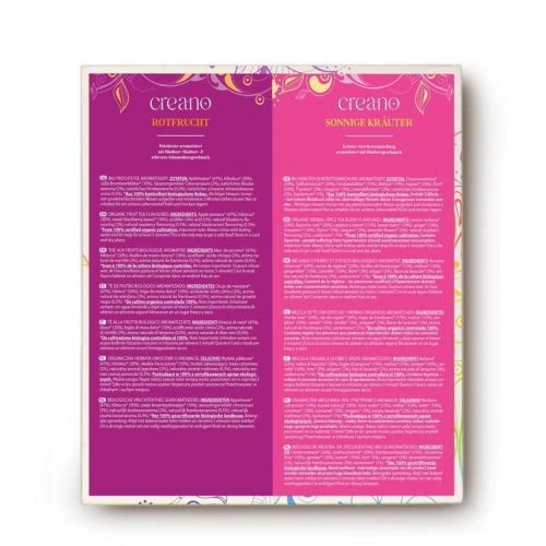 Подаръчен комплект био чай Creano, 45 пакетчета, 9 сорта, без кофеин, 90 g