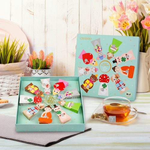 Подаръчен комплект билков чай Creano Tea Lovers, 9 пирамидални пакетчета в различни форми, 22.5 г, без кофеин