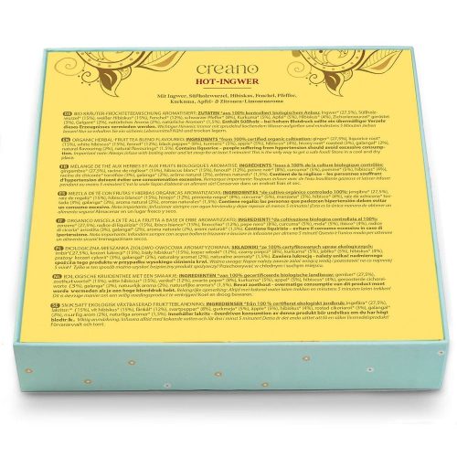 Подаръчен комплект билков чай Creano Tea Lovers, 9 пирамидални пакетчета в различни форми, 22.5 г, без кофеин