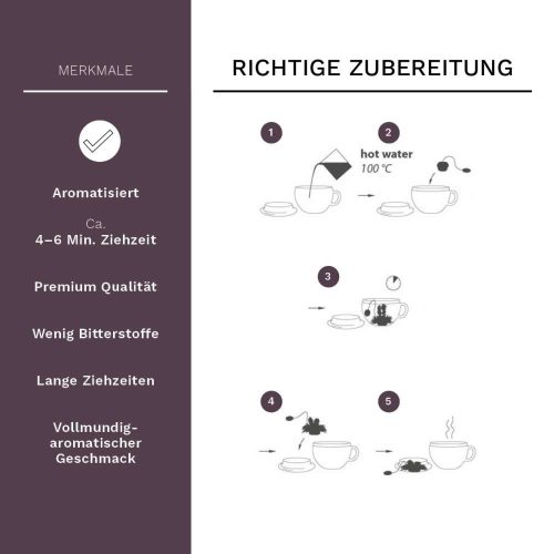 Подаръчен комплект Creano ErbluhTeelini черен чай, чаша с капак, 8 чаени цветя, 200 мл