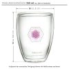Pahar termic Creano Floarea Vietii, 250 ml, cutie cadou, sticla borosilicata, perete dublu