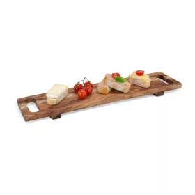   Platou servire Rominox Parma, lemn de acacia, picioare stabile, decorativ, 50 x 12 cm
