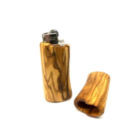   Калъф за запалка от маслиново дърво, съвместим с BIC J25, 7x3 см