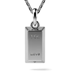   Сребърен медальон верижка модел 1 Gram Love