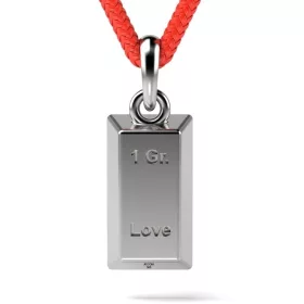   Сребърен медальон с корда модел 1 Gram Love