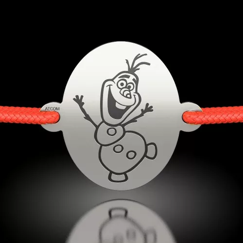 Сребърна гривна с шнур модел Olaf