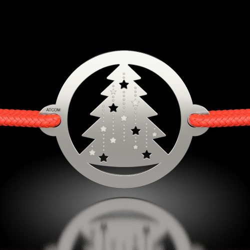 Сребърна гривна с мигащ брадутул