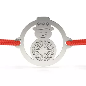   Сребърна гривна с корда модел Snowman Palarioara