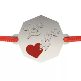   Сребърна гривна с корда модел Butterflies From my Heart