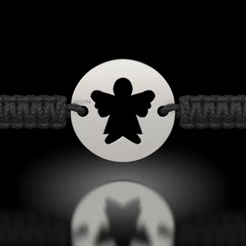 Сребърна гривна с корда православна модел 08