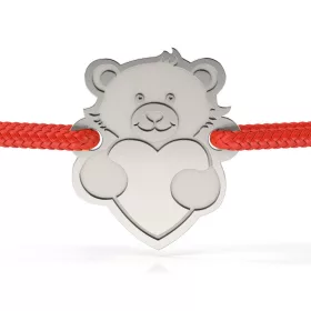   Сребърна гривна с шнур модел Love little bear