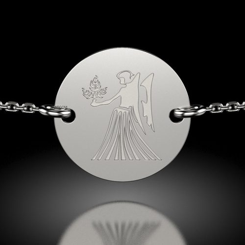 Сребърна верижка гривна Дева модел