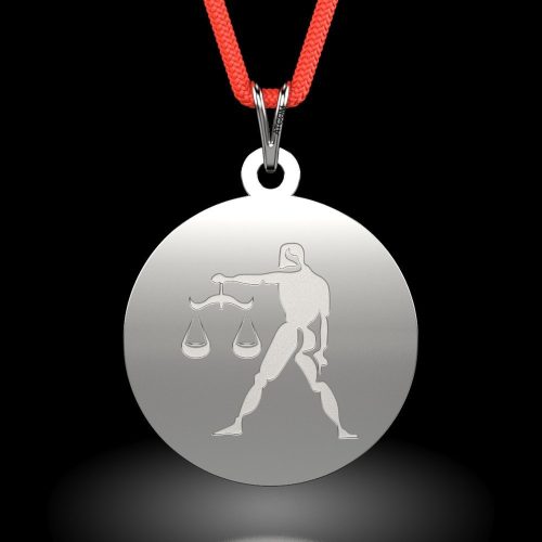 Сребърна висулка с корда модел Везни