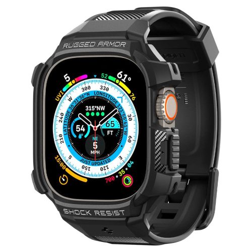 Curea Spigen Rugged Armor Pro pentru Apple Watch Ultra 1/2 (49 Mm) Negru